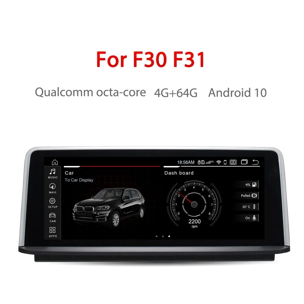 BMW 3 & 4 Series Android 10.25"/8.8" 4G LTE 64G Car Multimedia DAB