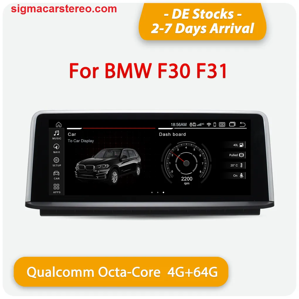 BMW 3 & 4 Series Android 10.25"/8.8" 4G LTE 64G Car Multimedia DAB